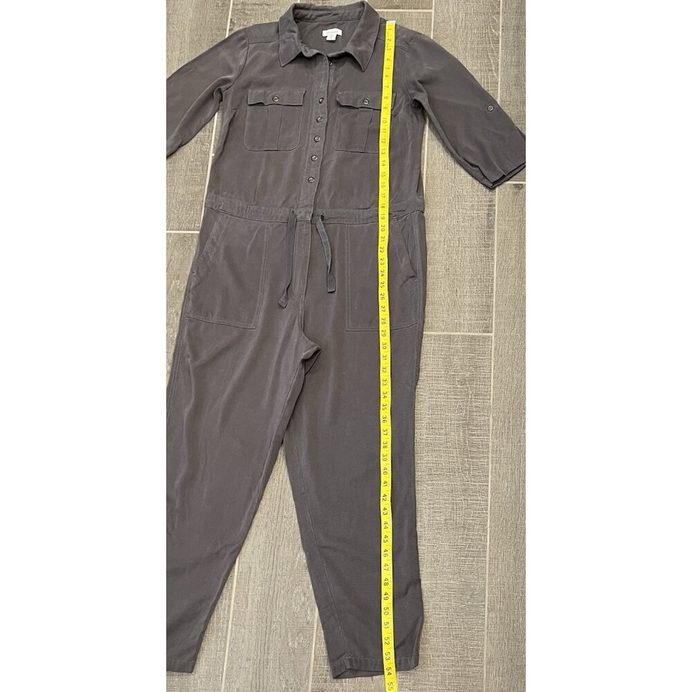 Sundance Women’s All Roads Jumpsuit Size P Small Gray 3/4 Sleeves Pockets - Picture 10 of 16